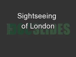 Sightseeing of London