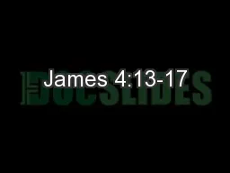 James 4:13-17