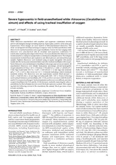 Article  Artikel Severe hypoxaemia in fieldanaesthetis
