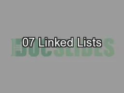 07 Linked Lists