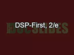 DSP-First, 2/e