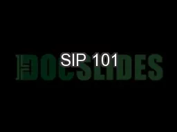 SIP 101