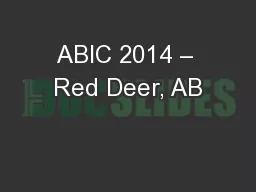 ABIC 2014 – Red Deer, AB