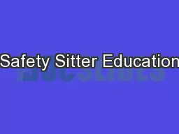 Safety Sitter Education