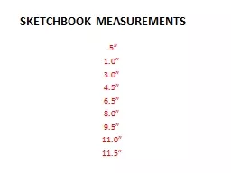Sketchbook Measurements