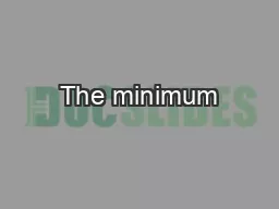 The minimum