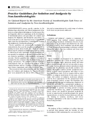 SPECIAL ARTICLE Anesthesiology     American Society of