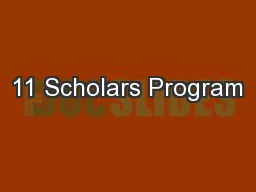 11 Scholars Program
