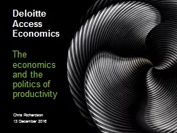 The economics and the politics of productivity