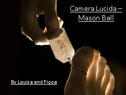 Camera Lucida – Mason Ball