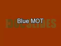 Blue MOT