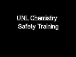 UNL Chemistry Safety Training