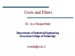 Costs and Filters