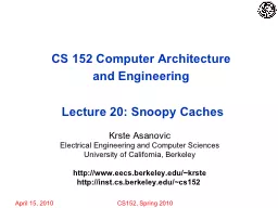 CS 152 Computer Architecture