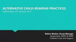 ALTERNATIVE CHILD-REARING PRACTICES
