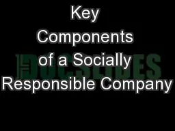 Key Components of a Socially Responsible Company