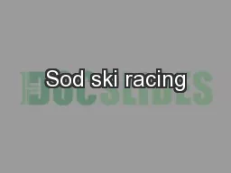 Sod ski racing