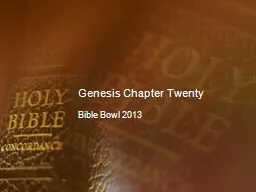 Genesis Chapter Twenty