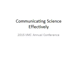 Communicating Science Effectively