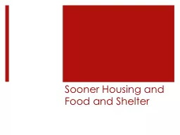 Sooner Housing and Food and Shelter