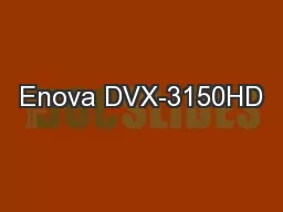 Enova DVX-3150HD
