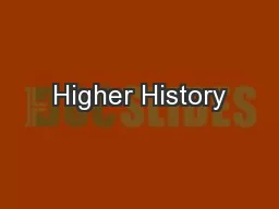 Higher History