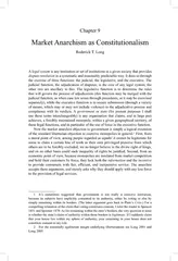 hapter  arket Anarchism as onstitutionalism oderick T