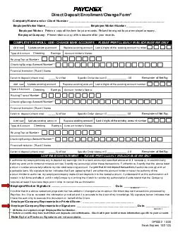 Direct Deposit Enrollment Change Form Company Name  Client Number EmployeeWorker Nam e EmployeeWorker Number EMPLOYEEWORKER Retain a copy of this form for your records