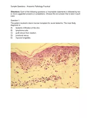 Sample Questions  Anatomic Pathology Practical Directi