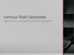 Famous Trials Speeches