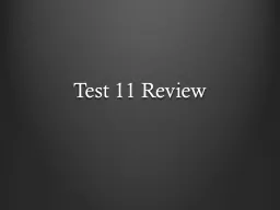 Test 11 Review