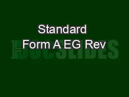 Standard Form A EG Rev