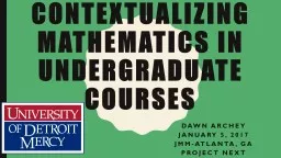 Activities for contextualizing Mathematics in Undergraduate