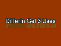 Differin Gel 3 Uses
