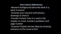 Pop Culture References: