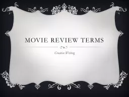 Movie Review terms