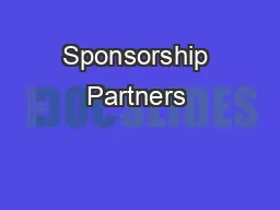 Sponsorship Partners & ROI