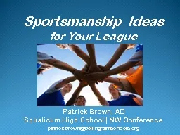 Sportsmanship Ideas