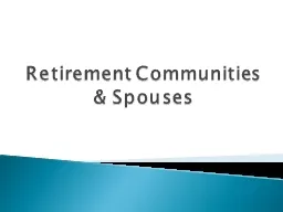 Retirement Communities & Spouses