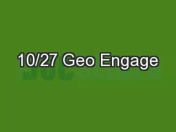10/27 Geo Engage