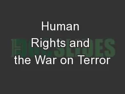 Human Rights and the War on Terror