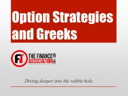 Option Strategies and Greeks