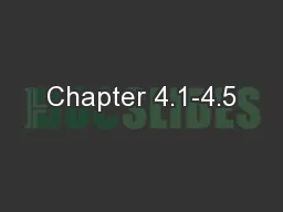 Chapter 4.1-4.5
