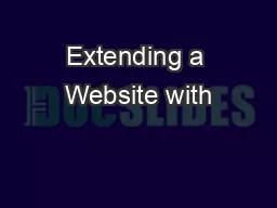 Extending a Website with
