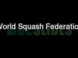 World Squash Federation