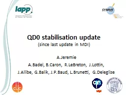 QD0 stabilisation update