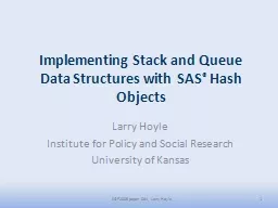 Implementing Stack and Queue Data Structures with SAS