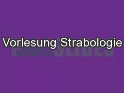 Vorlesung Strabologie