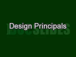 Design Principals