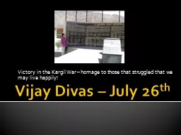 Vijay Divas – July 26